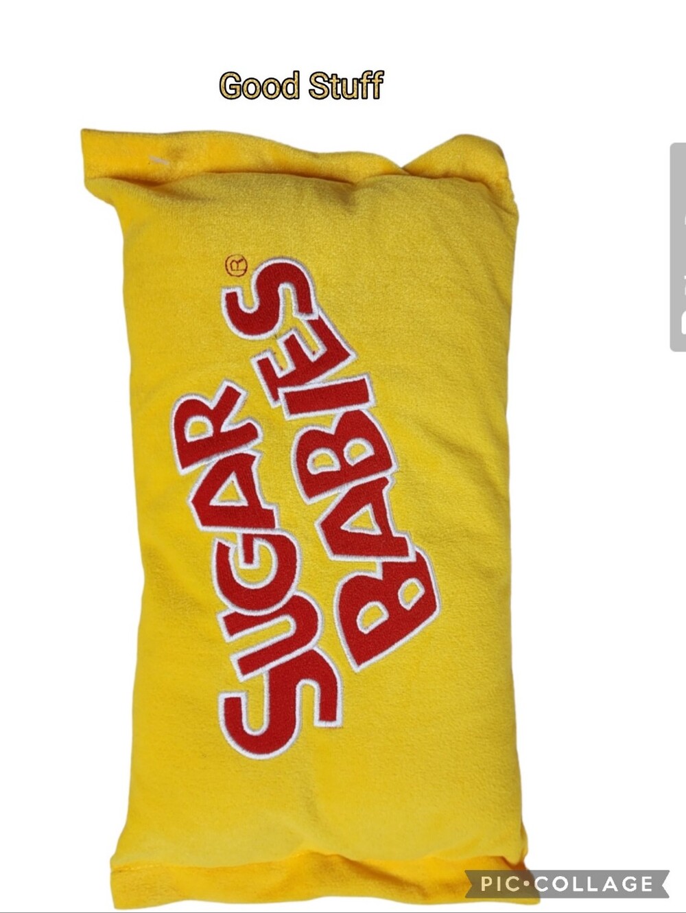 Good Stuff mini pillow sugar babies yellow red stuffed candy decor
